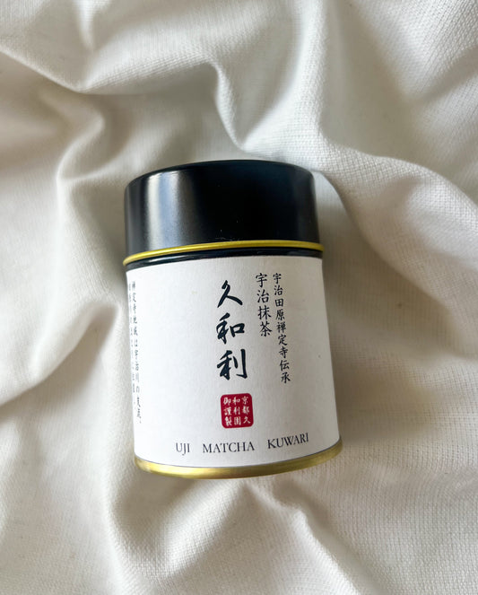 Matcha Kuwari 30 g – Nishide Tea Factory – Uji, Japonsko – Plechová dóza s aroma těsněním