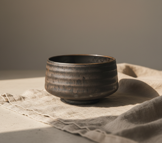 Matcha miska Chawan Yamaki Ikai Bronzová